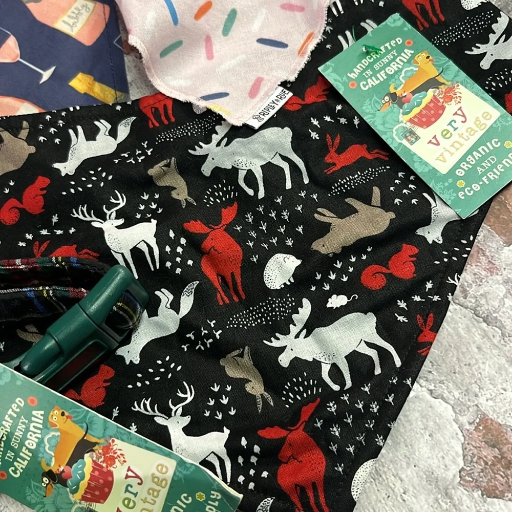 NWT Lot of 5 Large Size Dog Bandanas & Collars